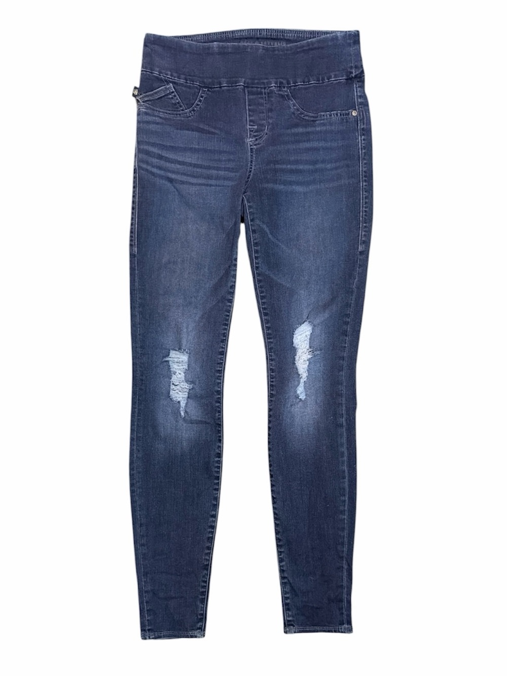 Rock & Republic Fever Pull-On Distressed Denim Jeggings Size 8 Stretch Jeans